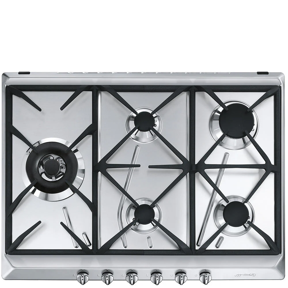 70cm Cucina Gas Hob Stainless Steel with Contemporary Controls