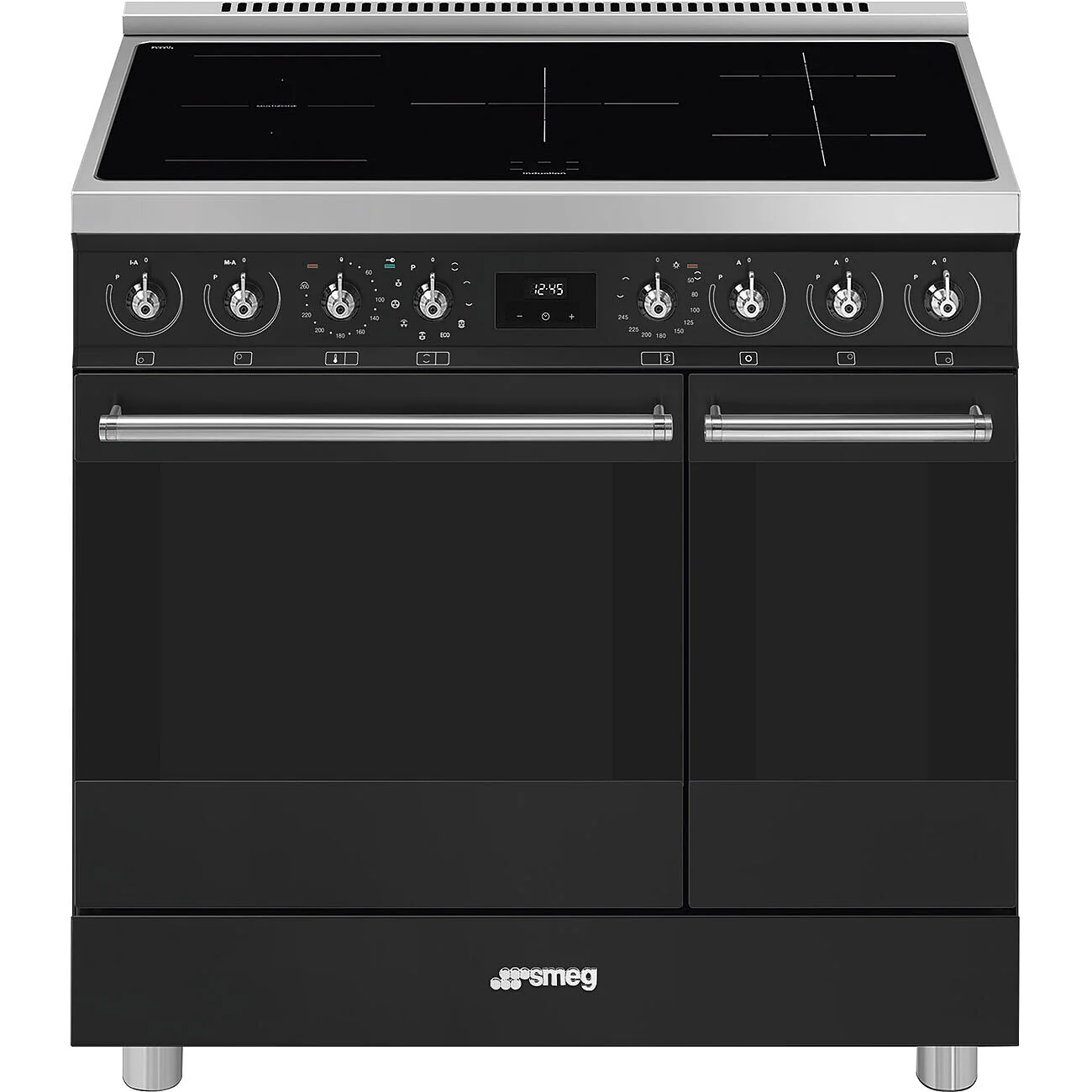 90cm Double Cavity Pyrolytic Cooker with Induction Hob - Image 9