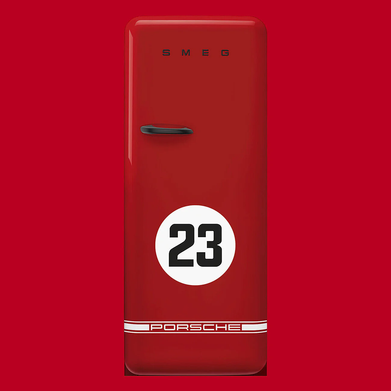 FAB28 60cm 50s Style Right Hand Hinge Fridge with Icebox in Porsche Salzburg Livery - Image 5