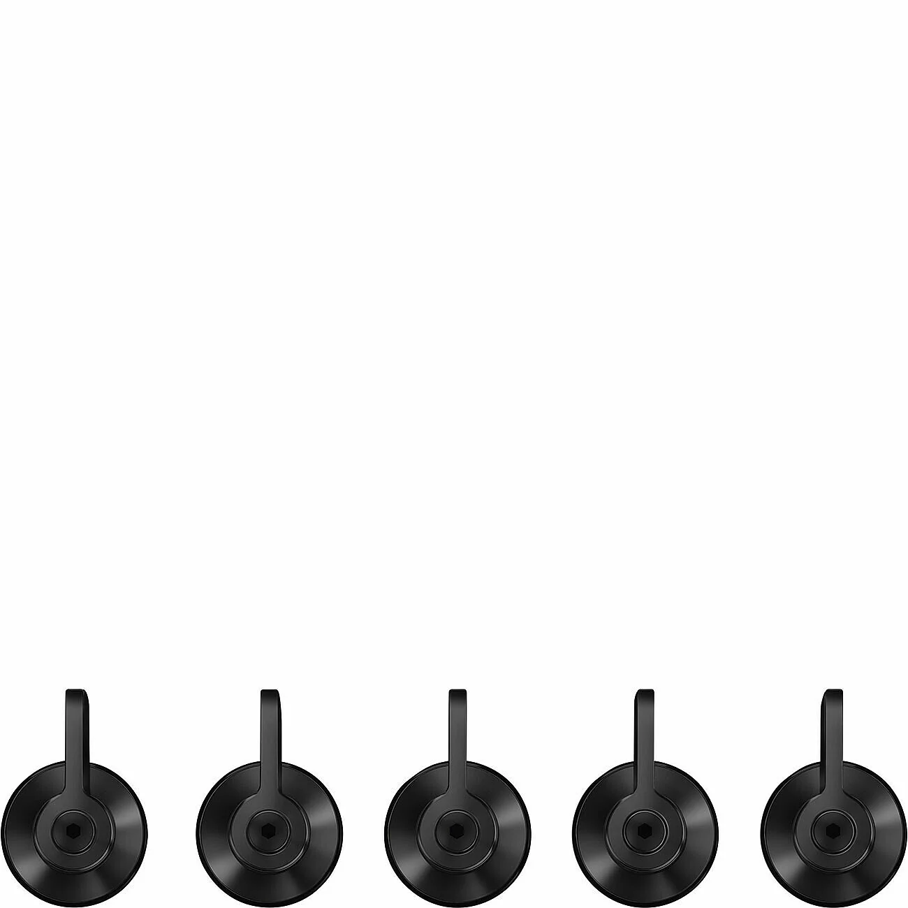 Set of 5 Matte Black Classic controls for use with Gas on Glass hobs - Image 3